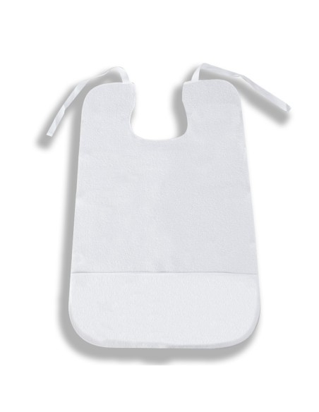 Babero para adulto | Impermeable | Rizo y reutilizable