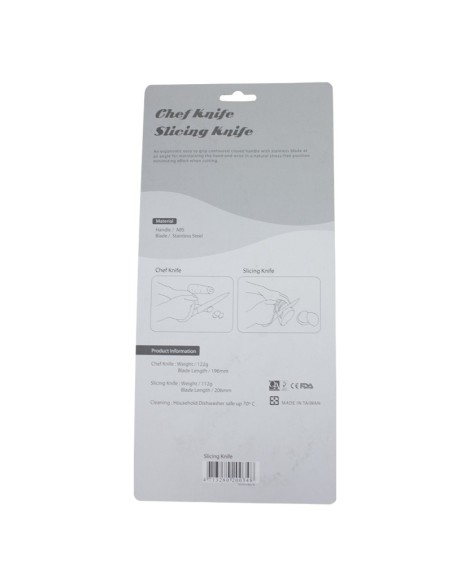 Cuchillo rebanador | Acero inoxidable | Negro