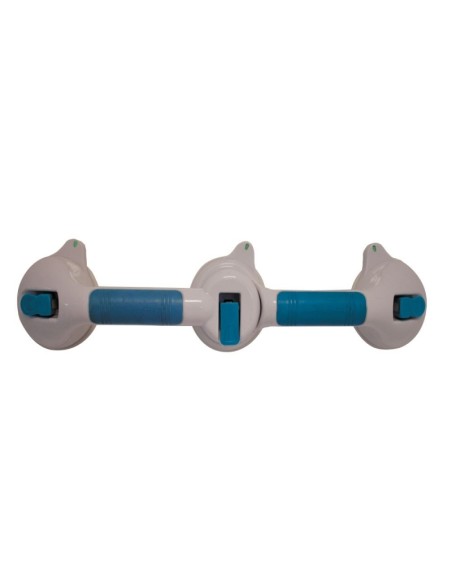 Barra asidero de ventosas para baño 49 cm con indicador de seguridad