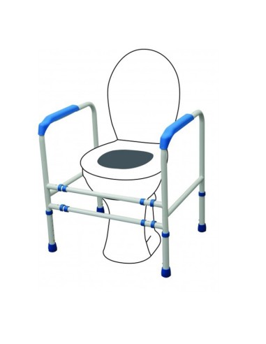 Reposabrazos auxiliares para WC | Altura regulable