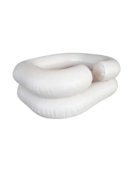 Lavacabezas hinchable | Con 4 accesorios | Blanco