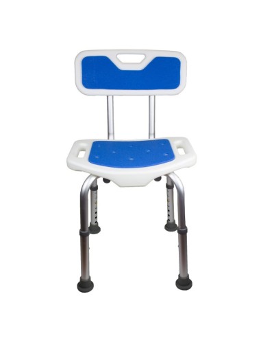 Silla de baño de aluminio | Con respaldo y asiento acolchado | Herdegen