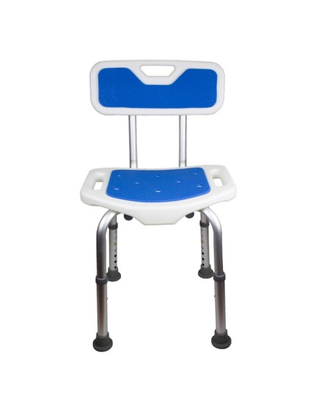 Silla de baño de aluminio | Con respaldo y asiento acolchado | Herdegen