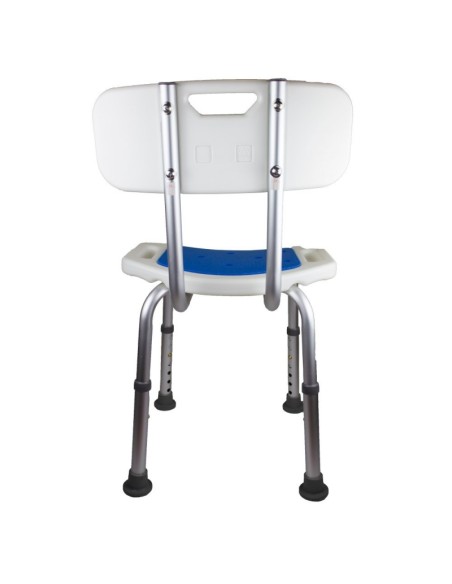 Silla de baño de aluminio | Con respaldo y asiento acolchado | Herdegen