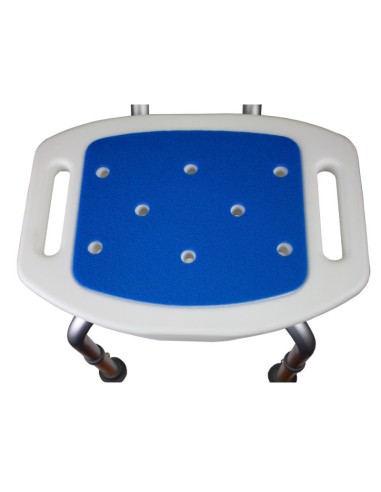 Silla de baño de aluminio | Con respaldo y asiento acolchado | Herdegen