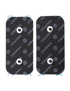Electrodos autoadhesivos tipo Compex Dual Snap | (Pack 2 uds) 5 x 10 cm