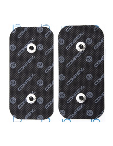 Electrodos autoadhesivos tipo Compex Dual Snap | (Pack 2 uds) 5 x 10 cm