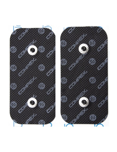 Electrodos autoadhesivos tipo Compex Dual Snap | (Pack 2 uds) 5 x 10 cm
