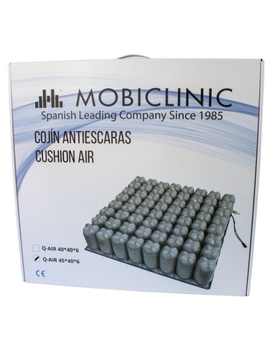 Cojín antiescaras de aire | Con 1 válvula | Funda transpirable | 43 x 43 x 7 cm | Cushion Air