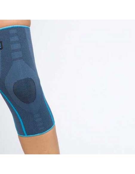 Rodillera elástica con almohadillado de silicona y estabilizadores laterales | Prim P701