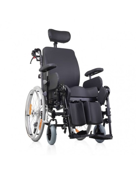 Silla de ruedas reforzada de acero basculante con reposacabezas Balance