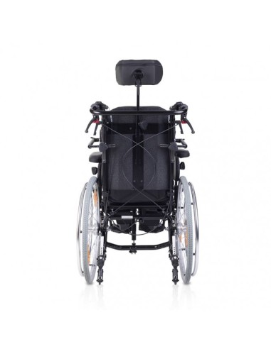 Silla de ruedas reforzada de acero basculante con reposacabezas Balance
