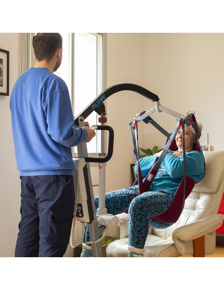 Grúa eléctrica de traslado Aúpa mini o XL con arnés