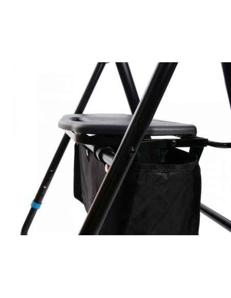 Andador con asiento y plegable de aluminio para interiores | Elite 3G