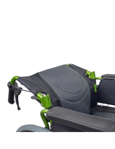 Silla de ruedas plegable de aluminio con respaldo partido | Reposabrazos abatibles | Verde | Modelo Bolonia