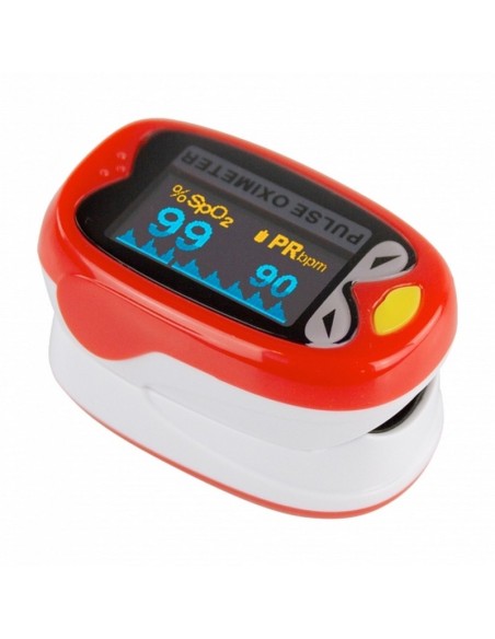 Pulsioxímetro para niños | Onda pletismográfica | Pantalla OLED | Diseño con forma de pájaro | Seguro y fiable | Mobiclinic