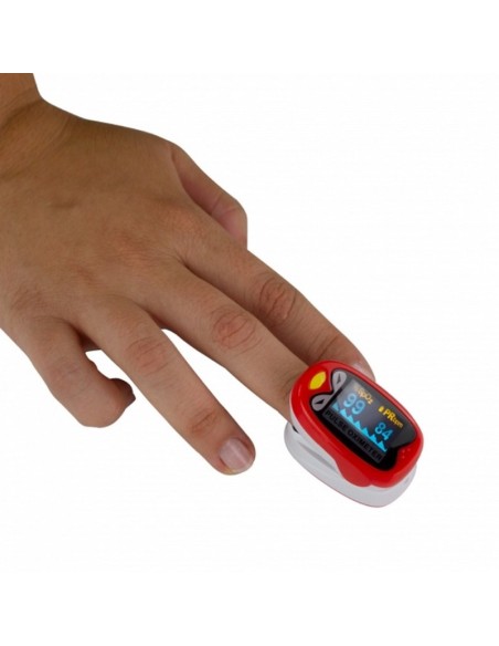 Pulsioxímetro para niños | Onda pletismográfica | Pantalla OLED | Diseño con forma de pájaro | Seguro y fiable | Mobiclinic