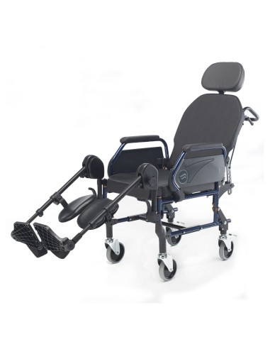 Silla de ruedas fija de interior no autopropulsable (rueda pequeña) con respaldo reclinable Breezy Home 3018A