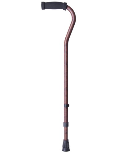 Bastón/Muletilla de paseo regulable en altura con puño de gomaespuma colores madera o sapeli